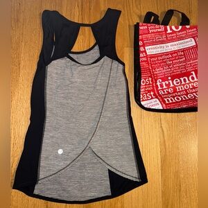 Lululemon Run: Speed Squad tank - size 6- Tonka Stripe Cashew / Black